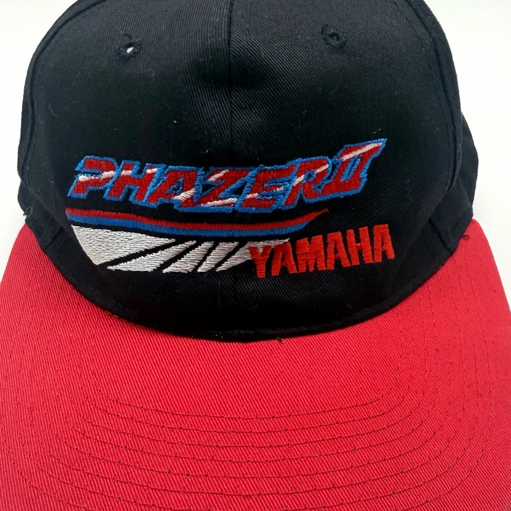 Yamaha Black and Red Phazer II Embroidered Snapback Hat